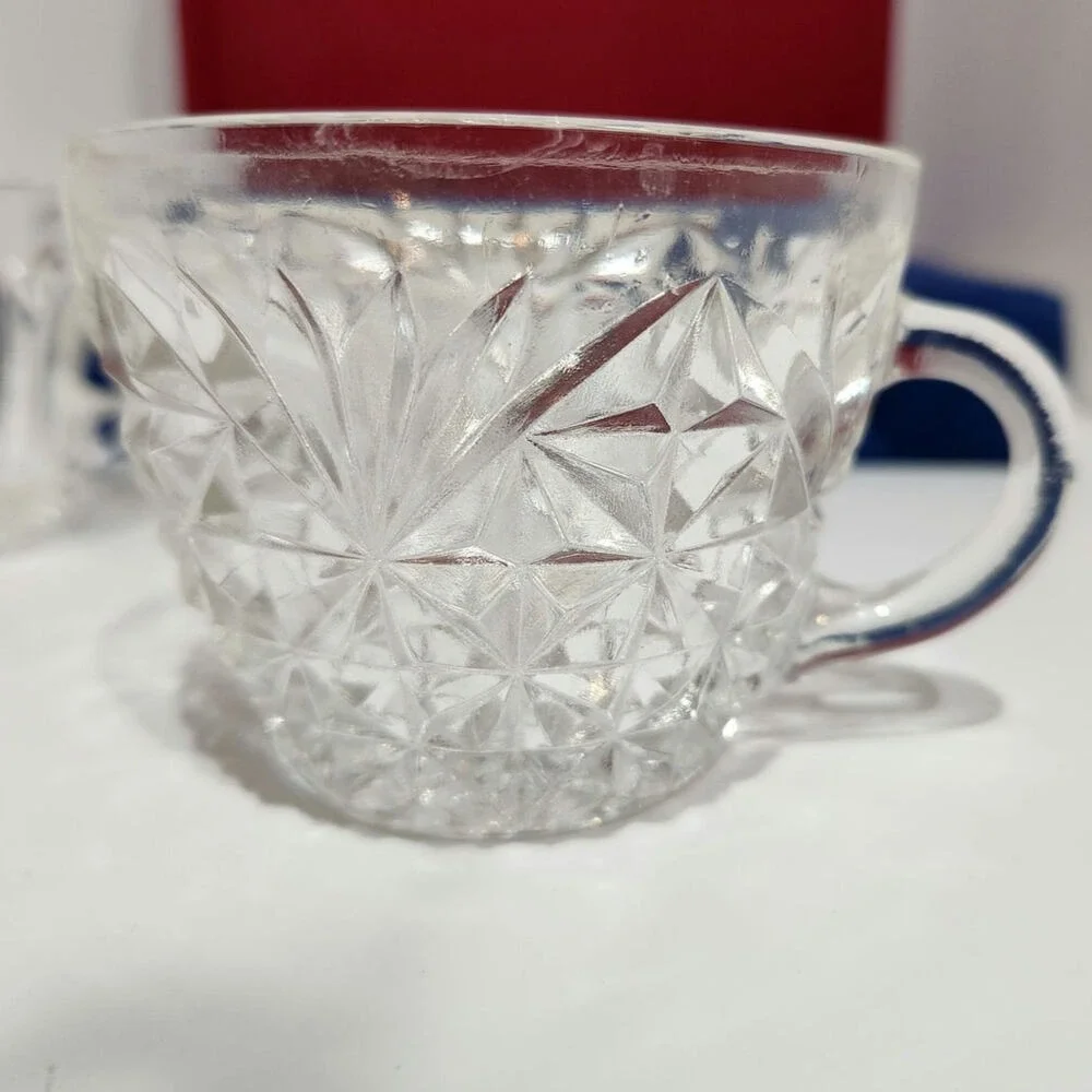 Vintage‎ Anchor Hocking Arlington diamond cut glass cup replacement punch cup